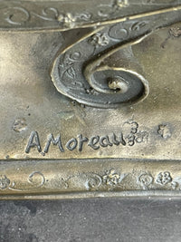 Angel Memorial Picture Holder Frame Bronze 19" x 8"