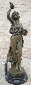 Bronze Bacchante in Joyous Celebration with Grapes and Wine by Milo