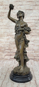 Bronze Bacchante in Joyous Celebration with Grapes and Wine by Milo