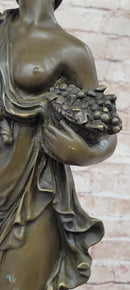 Bronze Bacchante in Joyous Celebration with Grapes and Wine by Milo
