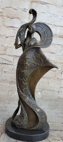 Signed Mavchi Fashion Girl Bronze Sculpture