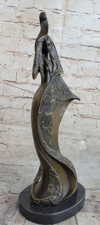 Signed Mavchi Fashion Girl Bronze Sculpture