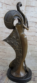 Signed Mavchi Fashion Girl Bronze Sculpture