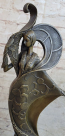 Signed Mavchi Fashion Girl Bronze Sculpture