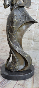 Signed Mavchi Fashion Girl Bronze Sculpture