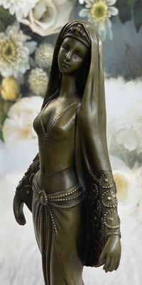 Signed Middle Eastern Persian Princess Bronze Artwork