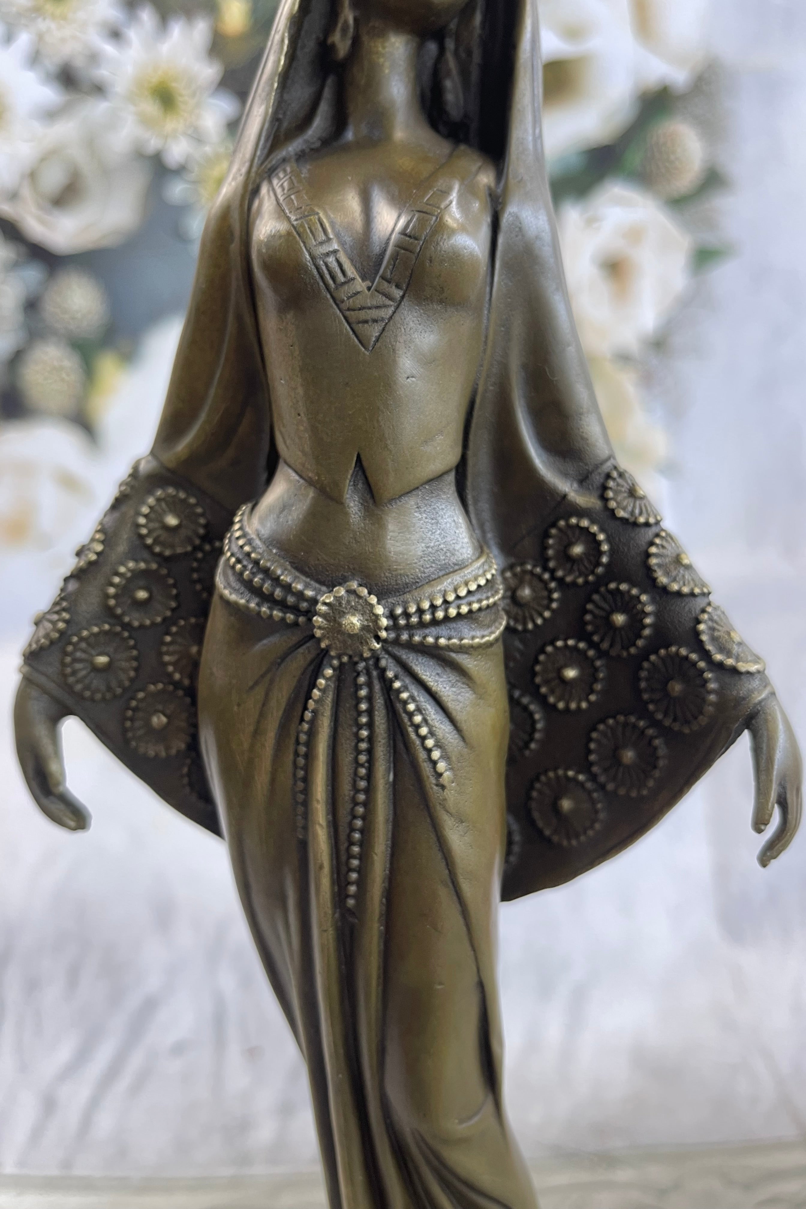 Signed Middle Eastern Persian Princess Bronze Artwork