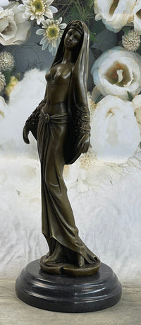 Signed Middle Eastern Persian Princess Bronze Artwork
