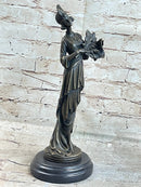 Signed Kassin 1920 Art Deco Woman Bronze Sculpture