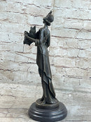 Signed Kassin 1920 Art Deco Woman Bronze Sculpture