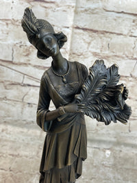 Signed Kassin 1920 Art Deco Woman Bronze Sculpture