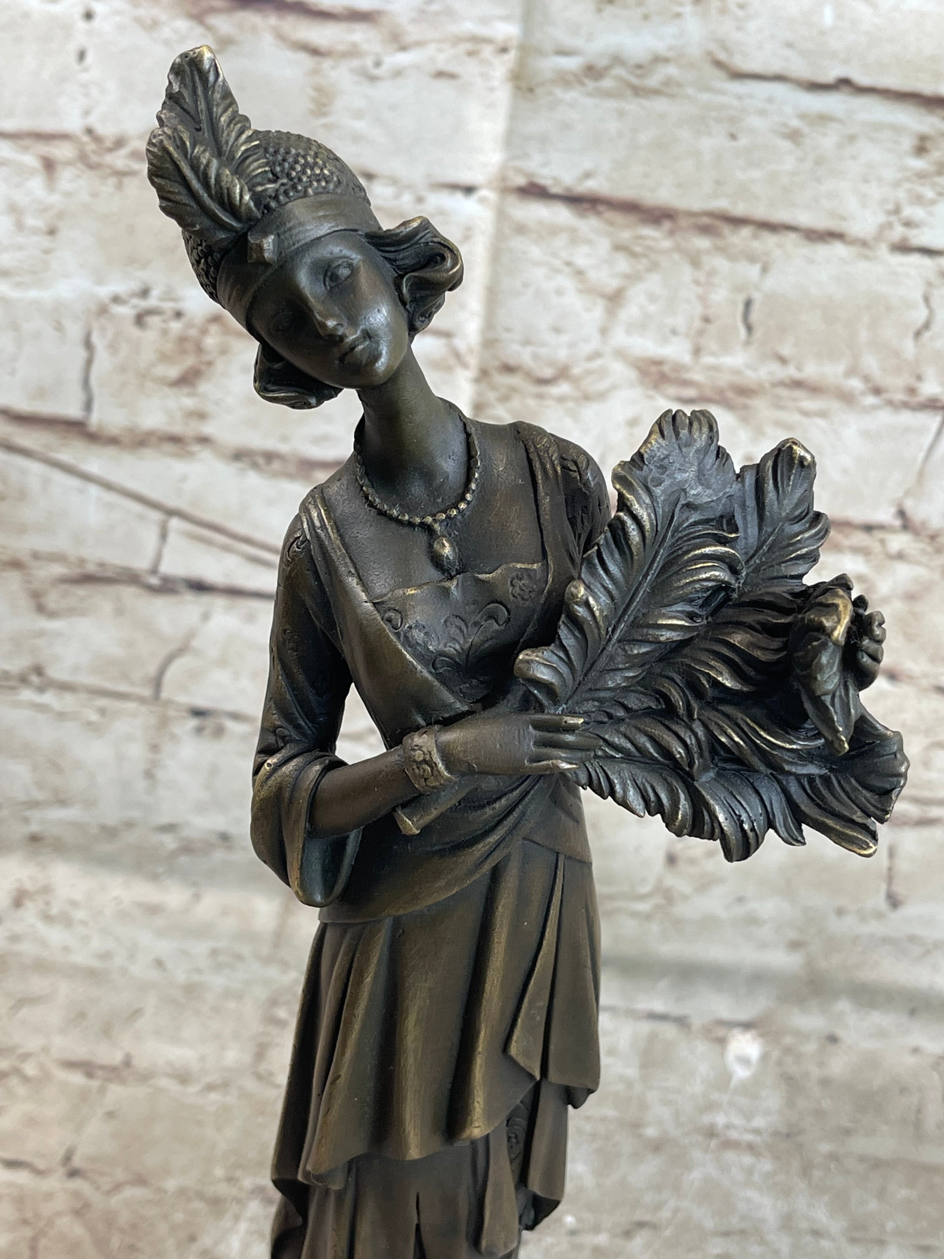 Signed Kassin 1920 Art Deco Woman Bronze Sculpture