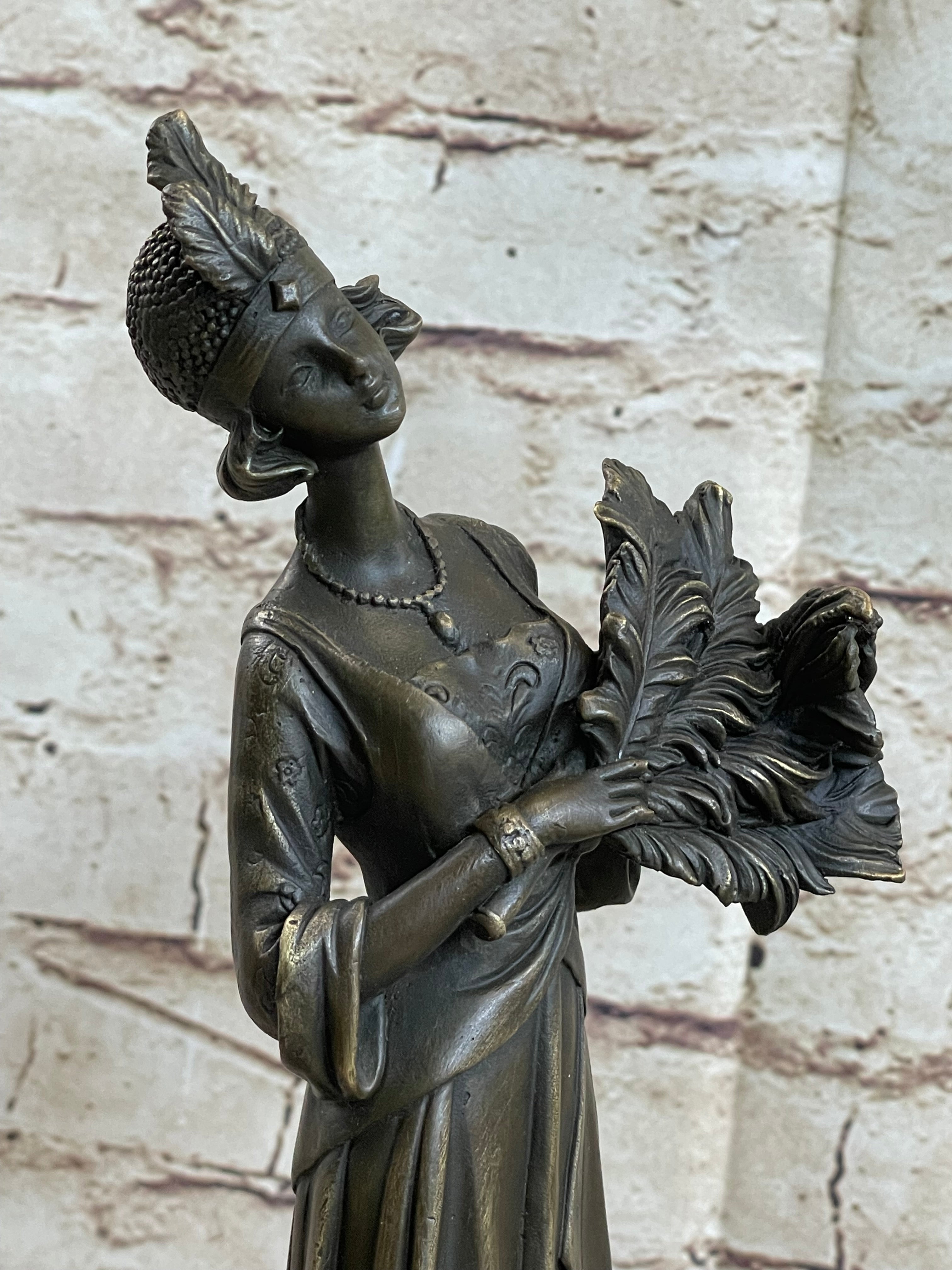 Signed Kassin 1920 Art Deco Woman Bronze Sculpture