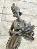 Signed Kassin 1920 Art Deco Woman Bronze Sculpture