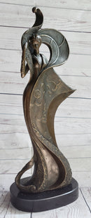 Signed Kassin Tribute to Erte Bronze Sculpture