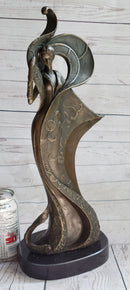 Signed Kassin Tribute to Erte Bronze Sculpture