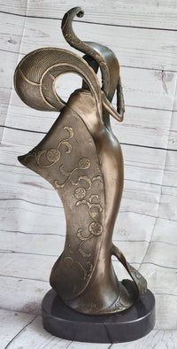 Signed Kassin Tribute to Erte Bronze Sculpture