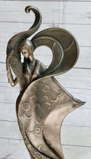 Signed Kassin Tribute to Erte Bronze Sculpture