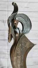 Signed Kassin Tribute to Erte Bronze Sculpture