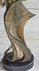 Signed Kassin Tribute to Erte Bronze Sculpture