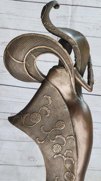 Signed Kassin Tribute to Erte Bronze Sculpture
