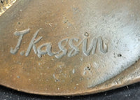 Signed Kassin Tribute to Erte Bronze Sculpture