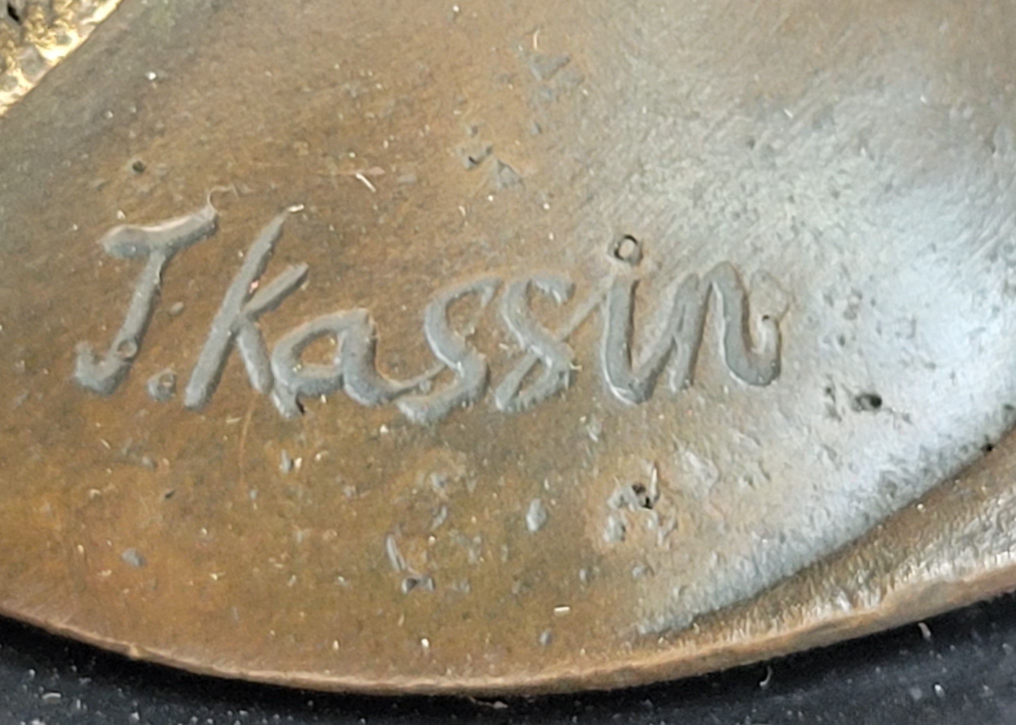 Signed Kassin Tribute to Erte Bronze Sculpture