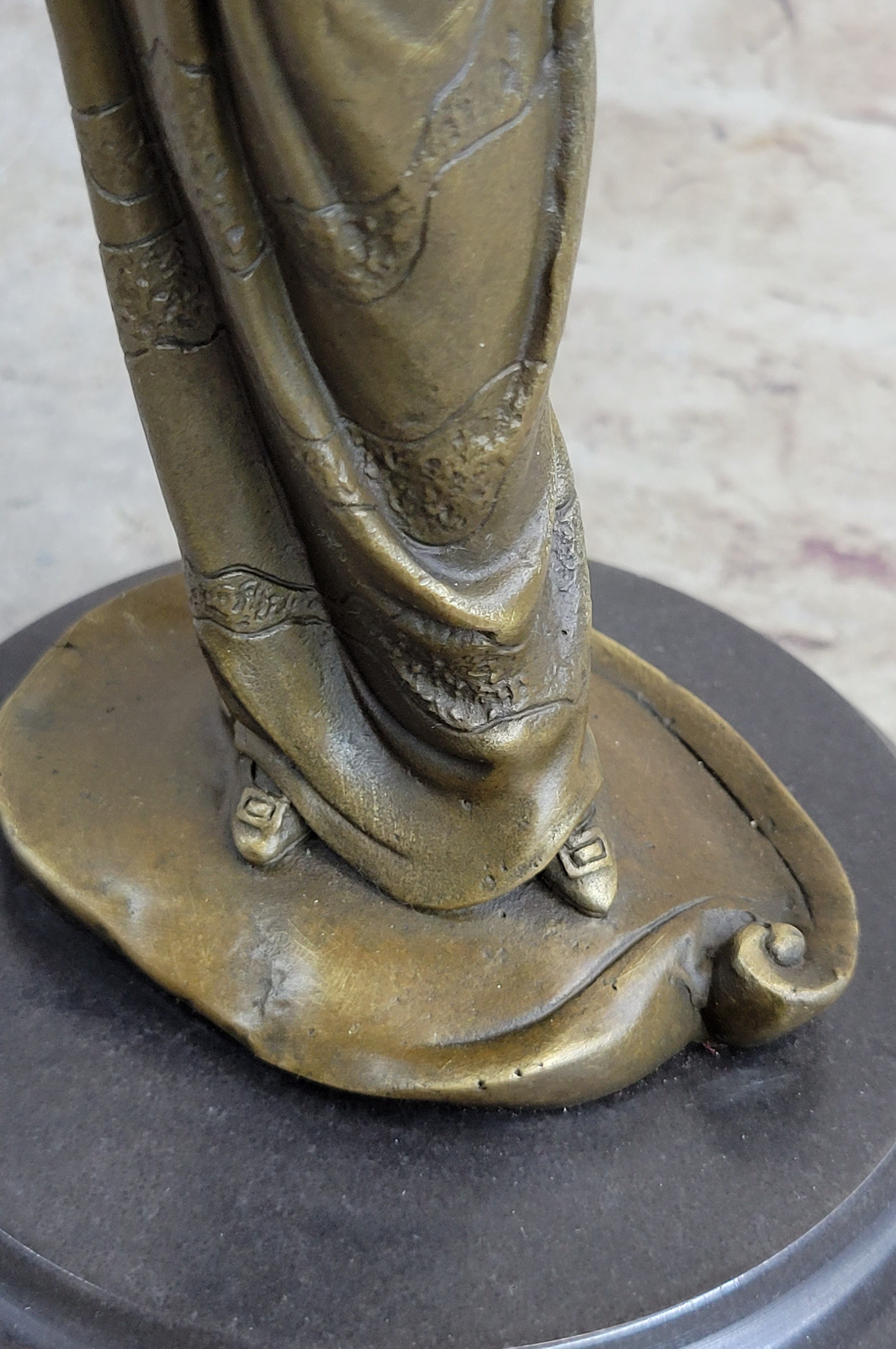 Art Deco Charleston Flapper w/ Feathered Hat - Bronze by J. Kassin