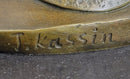 Art Deco Charleston Flapper w/ Feathered Hat - Bronze by J. Kassin