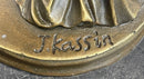 Brown Patina Bronze Violin Player Marble Sculpture