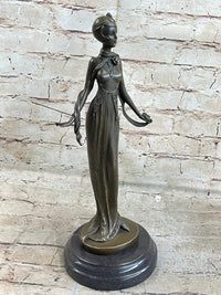 Art Deco Bronze Fashion Model Sculpture 13" x 5"