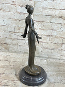 Art Deco Bronze Fashion Model Sculpture 13" x 5"