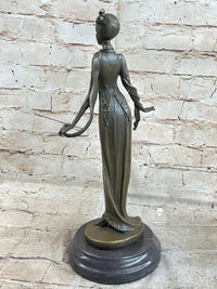 Art Deco Bronze Fashion Model Sculpture 13" x 5"