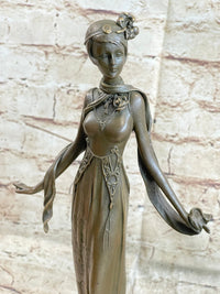 Art Deco Bronze Fashion Model Sculpture 13" x 5"