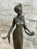 Art Deco Bronze Fashion Model Sculpture 13" x 5"