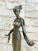 Art Deco Bronze Fashion Model Sculpture 13" x 5"
