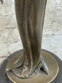 Art Deco Bronze Fashion Model Sculpture 13" x 5"
