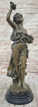 Bronze Bacchante in Joyous Celebration with Grapes and Wine by Milo