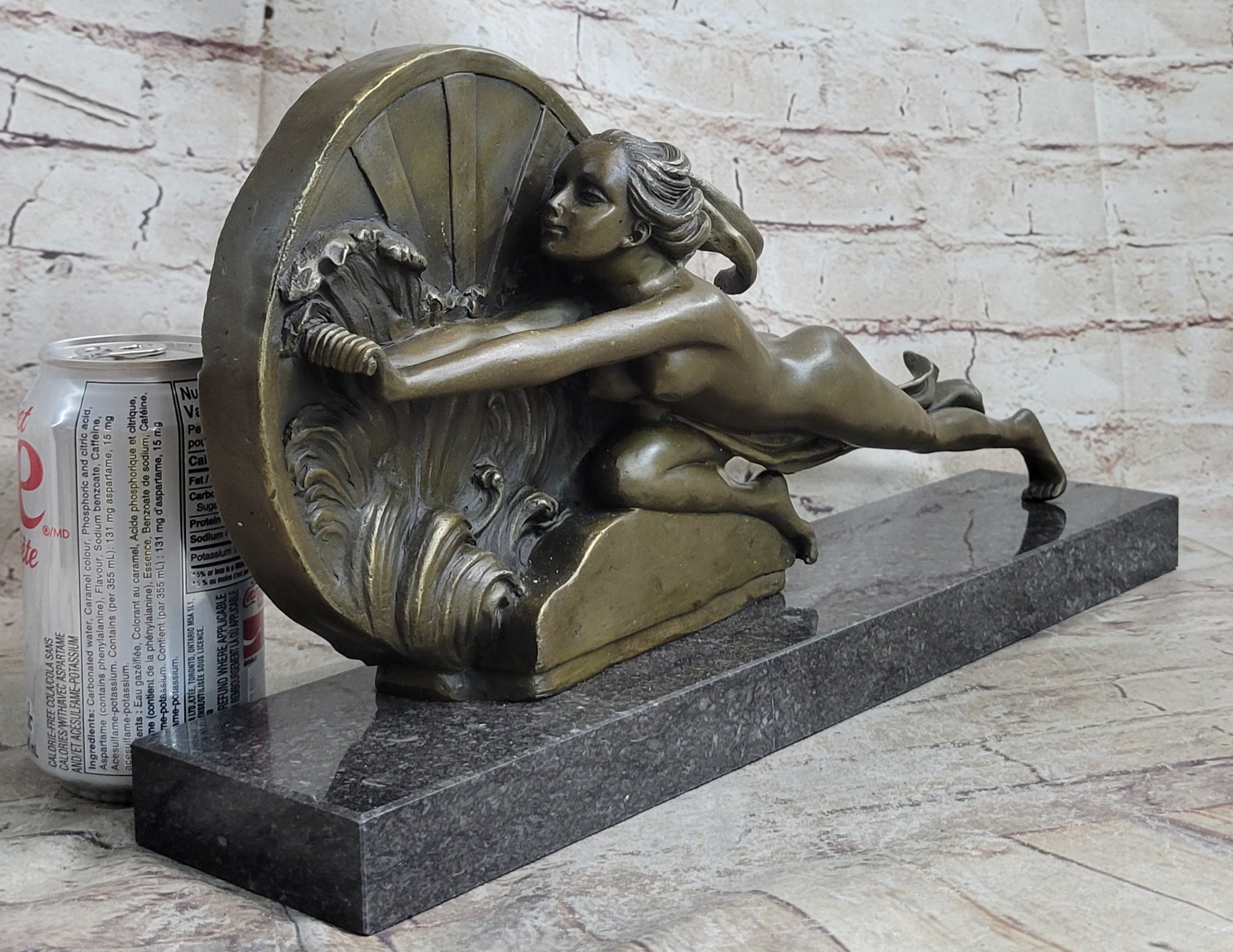 SIGNED NUDE GIRL TOWARD DESTINY BY GENNARELLI BRONZE SCULPTURE HOT CAST FIGURINE