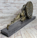 SIGNED NUDE GIRL TOWARD DESTINY BY GENNARELLI BRONZE SCULPTURE HOT CAST FIGURINE