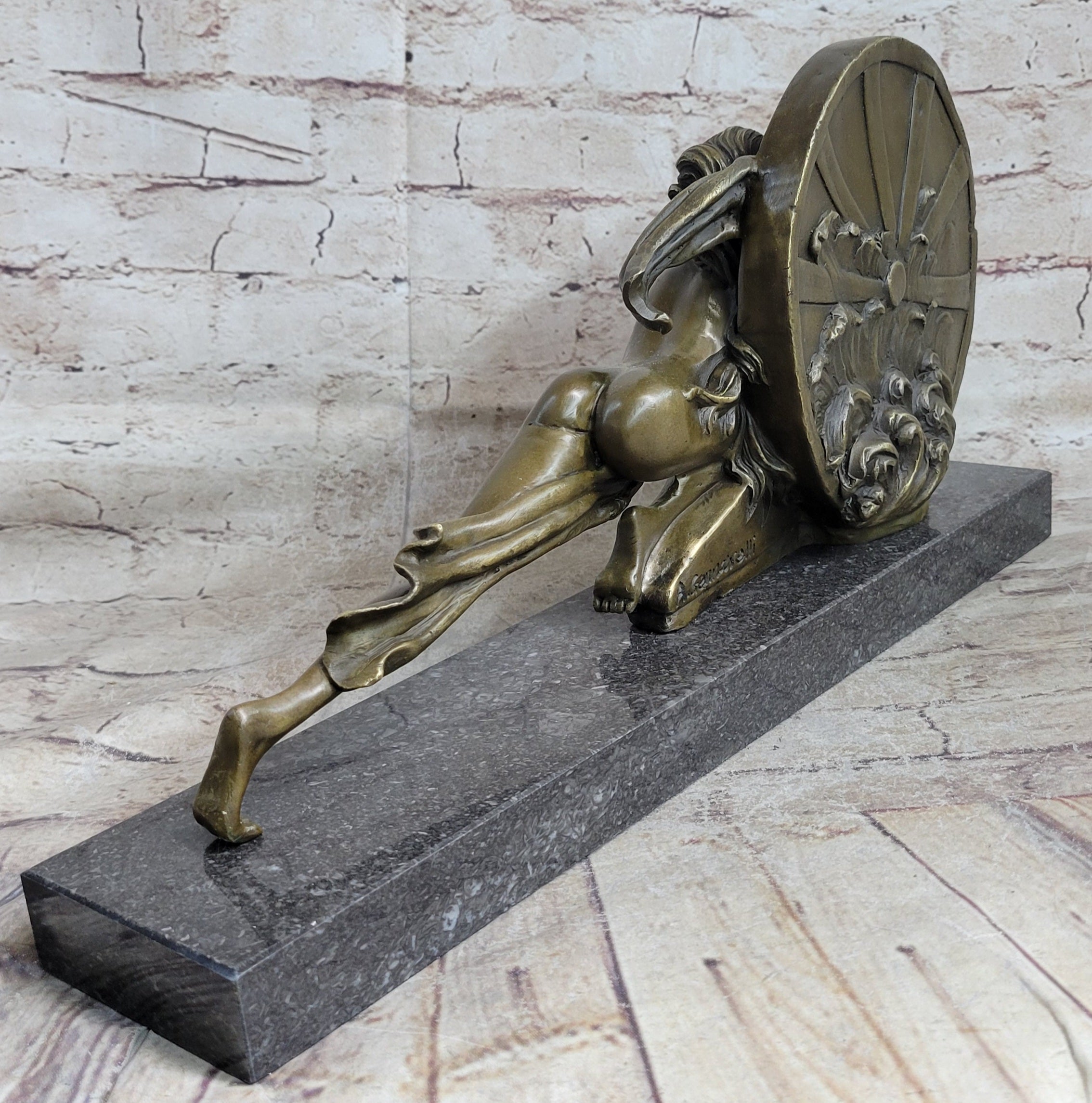 SIGNED NUDE GIRL TOWARD DESTINY BY GENNARELLI BRONZE SCULPTURE HOT CAST FIGURINE