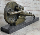 SIGNED NUDE GIRL TOWARD DESTINY BY GENNARELLI BRONZE SCULPTURE HOT CAST FIGURINE