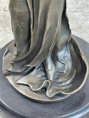 Signed Kassin Ribbon Goddess Long Gown Bronze Sculpture