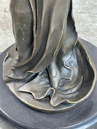 Signed Kassin Ribbon Goddess Long Gown Bronze Sculpture