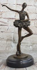 Art Deco Cute Child Ballerina a Bronze Trophy Sculpture Hot Cast Figurine
