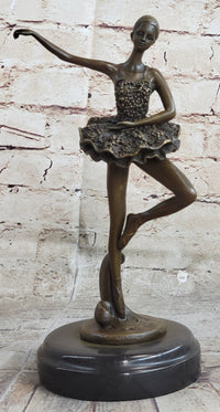 Art Deco Cute Child Ballerina a Bronze Trophy Sculpture Hot Cast Figurine