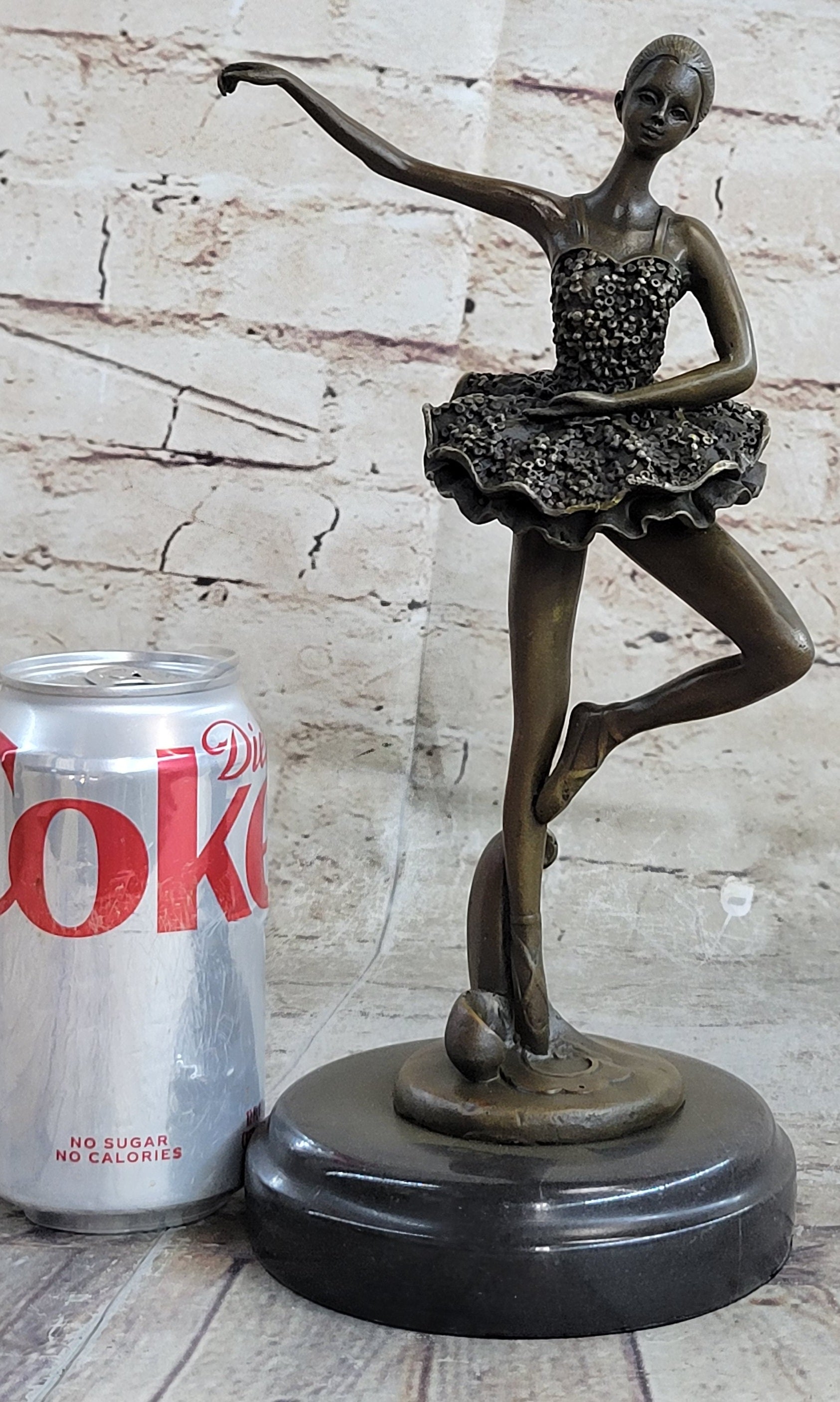 Art Deco Cute Child Ballerina a Bronze Trophy Sculpture Hot Cast Figurine