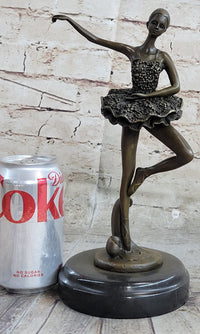 Art Deco Cute Child Ballerina a Bronze Trophy Sculpture Hot Cast Figurine
