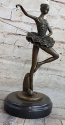 Art Deco Cute Child Ballerina a Bronze Trophy Sculpture Hot Cast Figurine