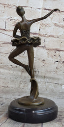 Art Deco Cute Child Ballerina a Bronze Trophy Sculpture Hot Cast Figurine